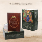 Bonestone & Earthflesh Tarot set with cards and guidebook on a beige background