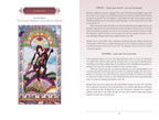 Card with a colorful design of two people dancing, surrounded by text and symbols.