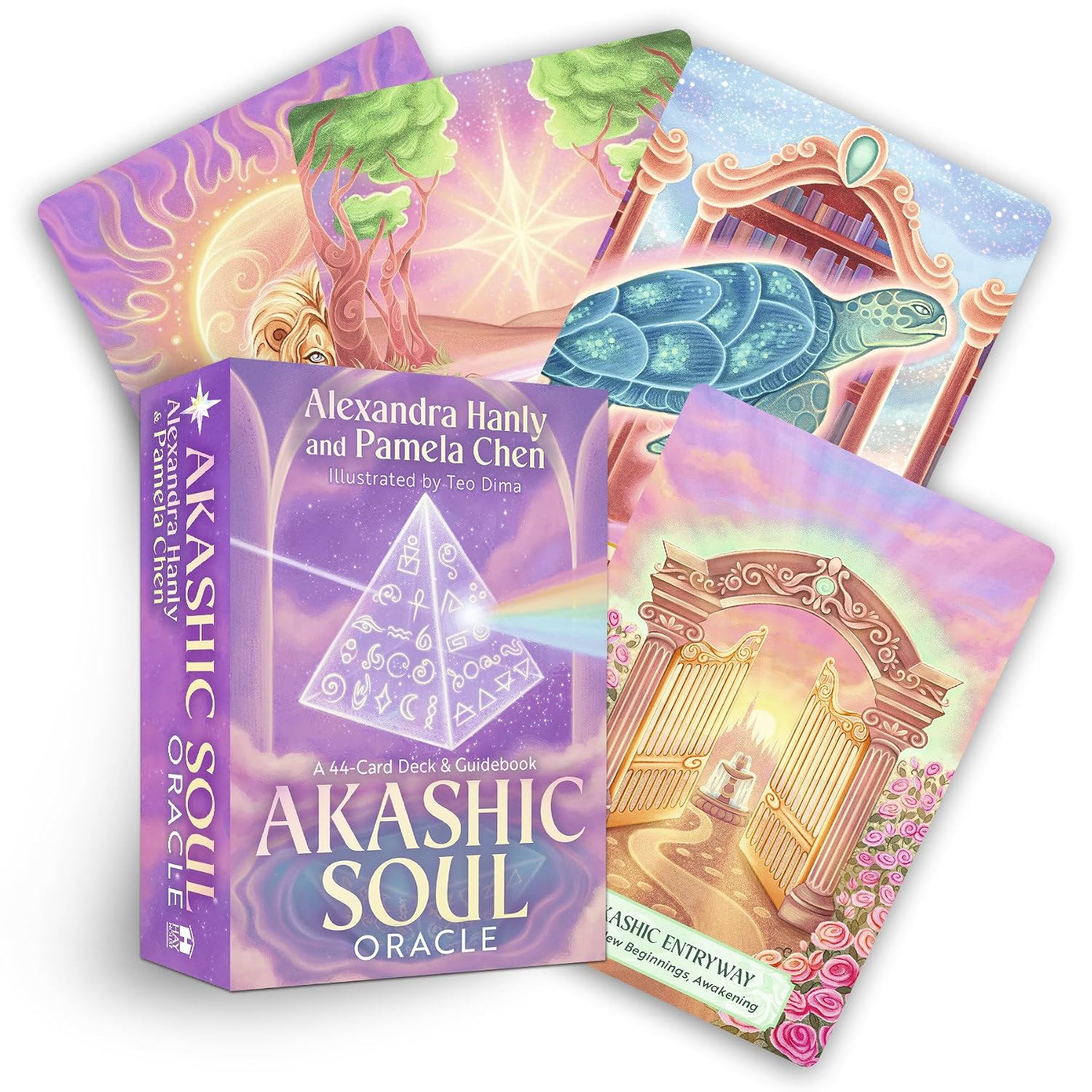 Akashic Soul Oracle cards and book on a white background