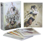 Kuan Yin Oracle card set with packaging and cards displayed.