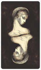 Artistic depiction of a woman with a fish head on a dark background