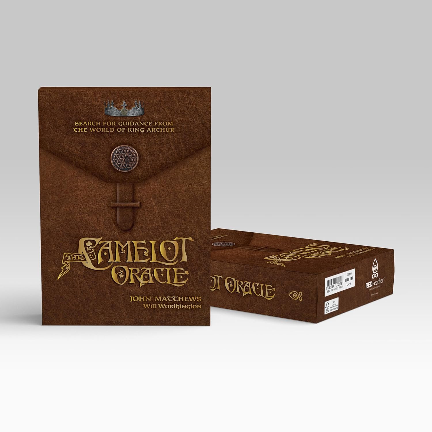 Camelot Oracle book and box on a gray background