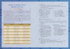 A printed informational poster titled 'Spell Timings and Moon Cycles' with explanatory text, a 2027 moon phase timing table, and decorative blue ornamental borders on a white background.