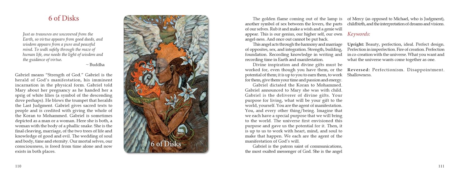 Card from a tarot deck with text on a white background