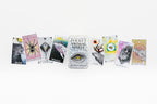 Set of tarot cards with animal illustrations on a white background