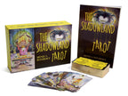 The Shadowland Tarot set with tarot cards, box, and book on a white background