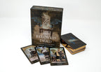 Board game packaging titled 'The Beloved Dead' with cards displayed on a white background