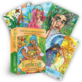 Colorful Oracle cards with artistic illustrations on a white background