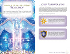 Card designator icons with angelic figure and text on a blue background