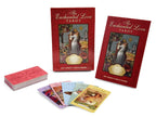 The Enchanted Love Tarot set with tarot cards and packaging on a white background