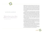 Text document with a quote and branding logo on a white background