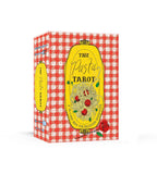 Pasta Tarot card game box with red and white checkered pattern