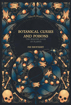 Book cover of 'Botanical Curses and Poisons' with decorative elements and text.
