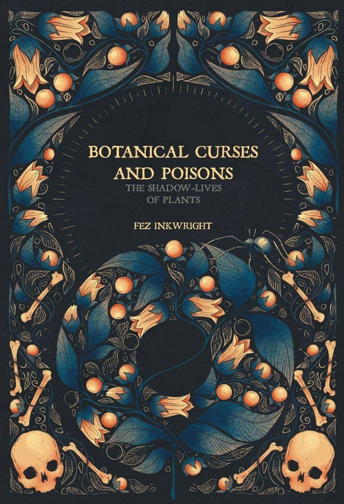 Book cover of 'Botanical Curses and Poisons' with decorative elements and text.