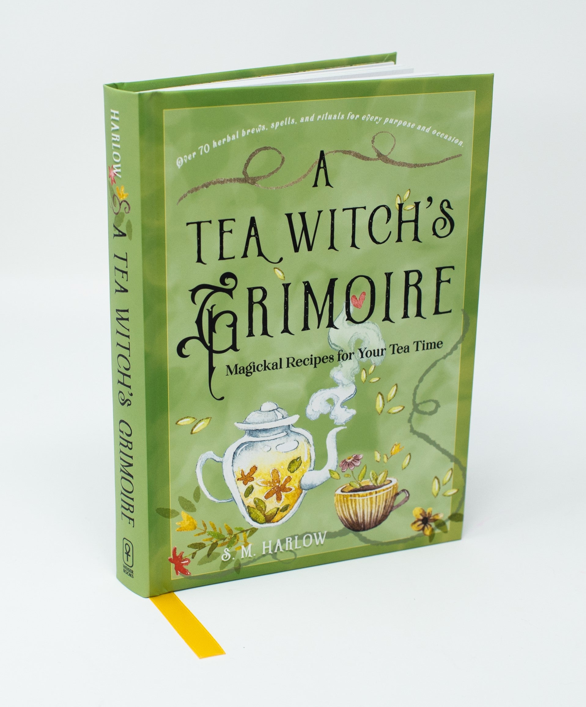 Book titled 'A Tea Witch's Grimoire' on a white background