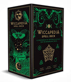 Wiccapedia Spell Deck packaging with green and black design