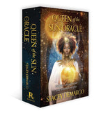 Book titled 'Queen of the Sun Oracle' by Stacey DeMarco on a white background