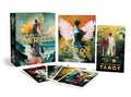 Tarot card set with colorful artwork and 'The Artist Decoded Tarot' text on packaging.