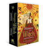 Book titled 'Seasons of the Witch Lammas Oracle' with a colorful cover featuring a woman and sun design.
