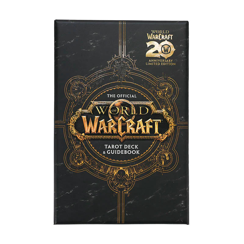 World of Warcraft tarot deck & guidebook with decorative cover on a white background