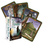 Tarot cards from 'Mists of Avalon' Oracle by Rose Inserra with a box in the center.