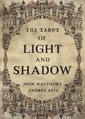 Book cover of 'The Tarot of Light and Shadow' with decorative frame and text.