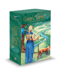 Gaian Tarot box with illustration of a person in nature setting