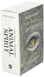 Book titled 'Animal Spirit' with a cover design featuring an eye and text by Kim Krans on a white background.