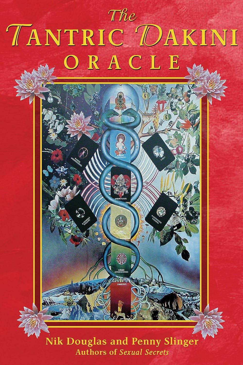 Cover of 'The Tantric Dakini Oracle' with a colorful design and red border.