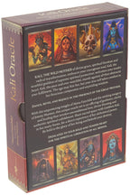Kali Oracle card box with images of Kali and text on a white background