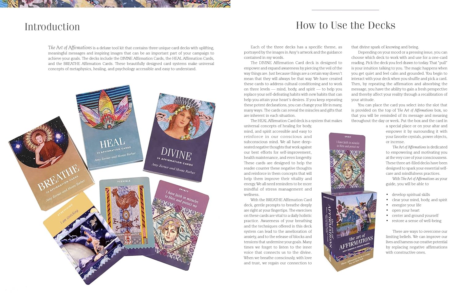 Glimpse of a book or guide with tarot cards and text on how to use them.