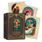 Box for 'The Literary Oracle' with three cards presented behind.
