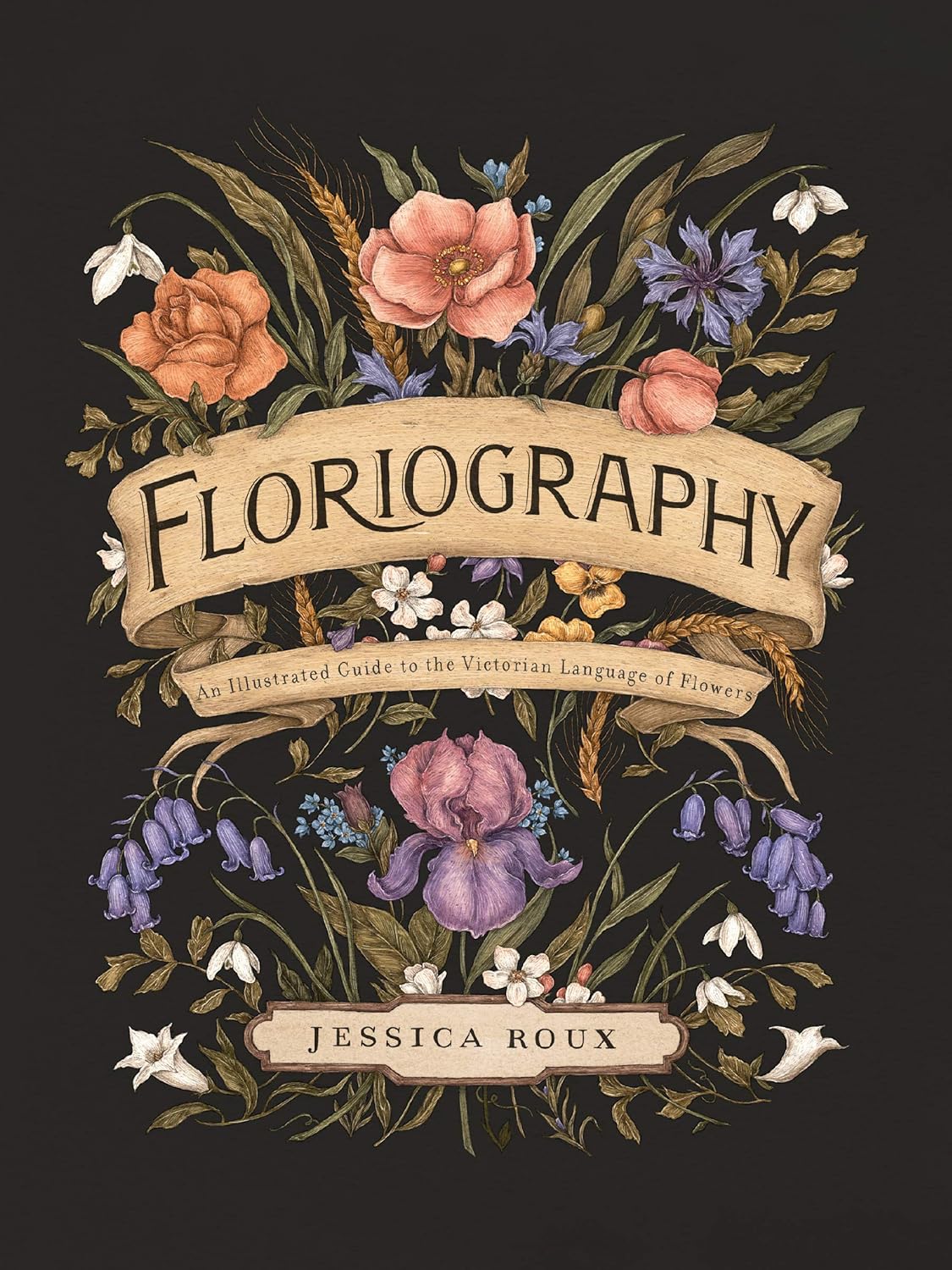 Book cover of 'Florilogy' with floral design and text on a dark background