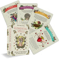 Set of 'Elemental Spells' cards with colorful designs and text on a white background