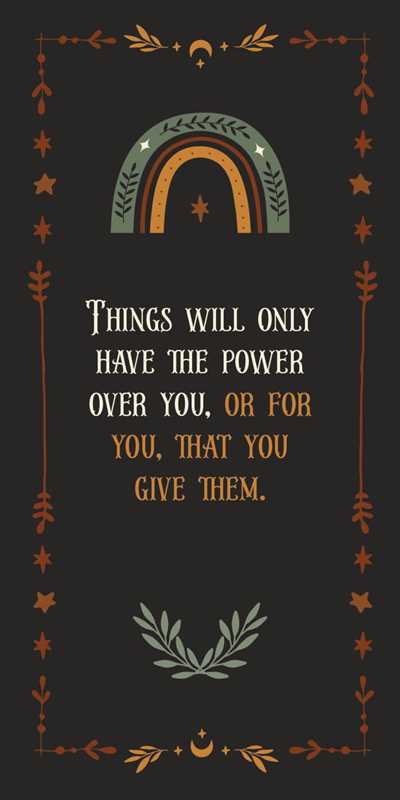 Motivational quote with a rainbow design on a dark background