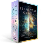 Book box titled 'The Elemental Oracle' by Stacey DeMarco on a white background