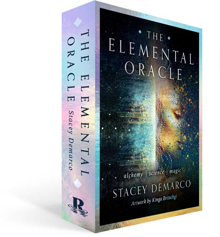 Book box titled 'The Elemental Oracle' by Stacey DeMarco on a white background