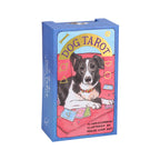 Dog Tarot card set packaging with a dog illustration on a white background