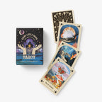 Tarot card set with a box labeled 'Every Little Thing is Magic' on a white background