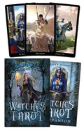 Witches Tarot cards with Ellen Dugan's branding and cover images.