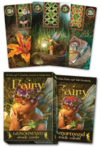 Le Normand Fairy oracle cards packaging with illustrations of fairies and nature elements.