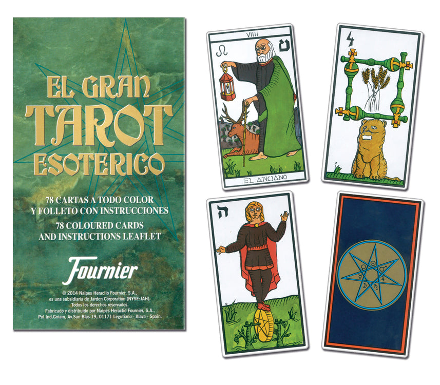 El Gran Tarot Esoterico tarot card set with cards and packaging displayed.