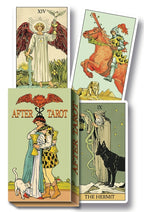 Collection of tarot cards with detailed artwork and 'After Tarot' branding.