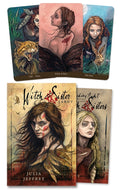 Witch Sister Tarot cards with illustrations of women and animals on a white background