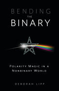 Book cover of 'Bending the Binary' with a star and rainbow on a black background