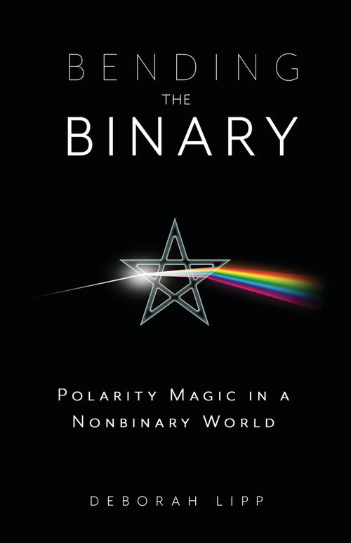Book cover of 'Bending the Binary' with a star and rainbow on a black background