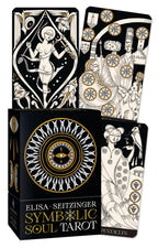 Tarot card box with 3 cards in an intricate design from 'Elisa Seitzinger Symbolic Soul Tarot'.