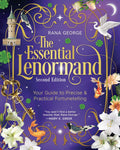 Book cover of 'The Essential Lenormand' with decorative elements and text.