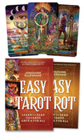 Gilded Tarot Royale Deck with two books titled 'Easy Tarot' by Josephine Ellershaw and Sinephine Ellershaw.