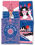 Set of 'La Vie en Rose' oracle cards with colorful illustrations and text.